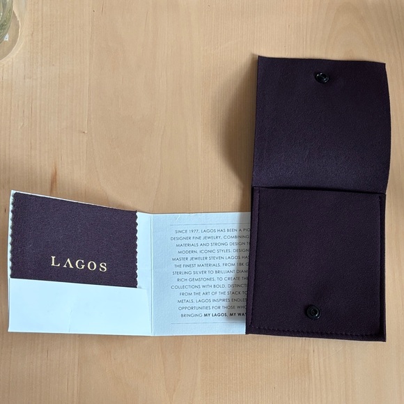 LAGOS Black and Gold Jewelry Pouch - Picture 2 of 2